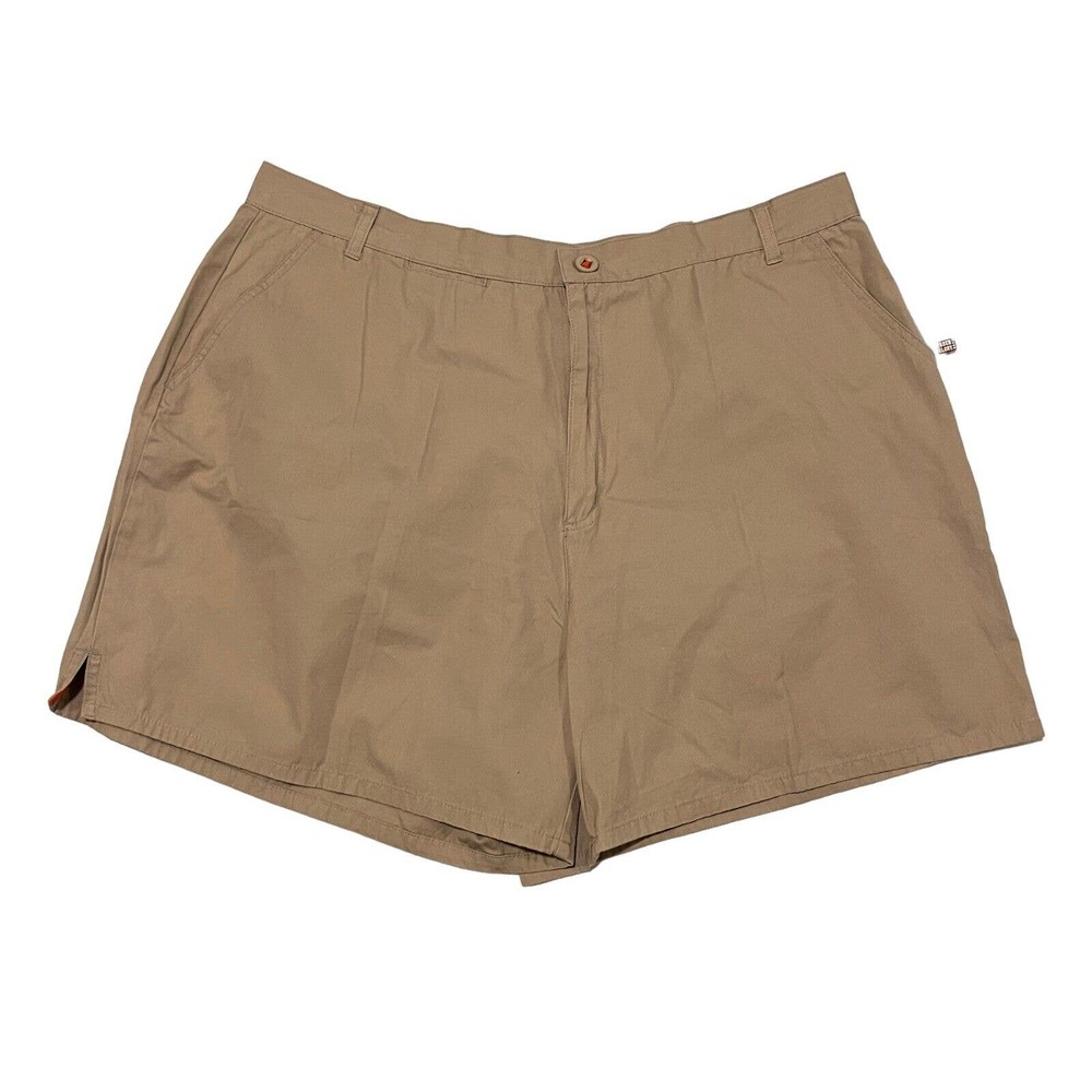 New Faded Glory Womens Shorts 24W Cotton Khaki Zip Front Pockets